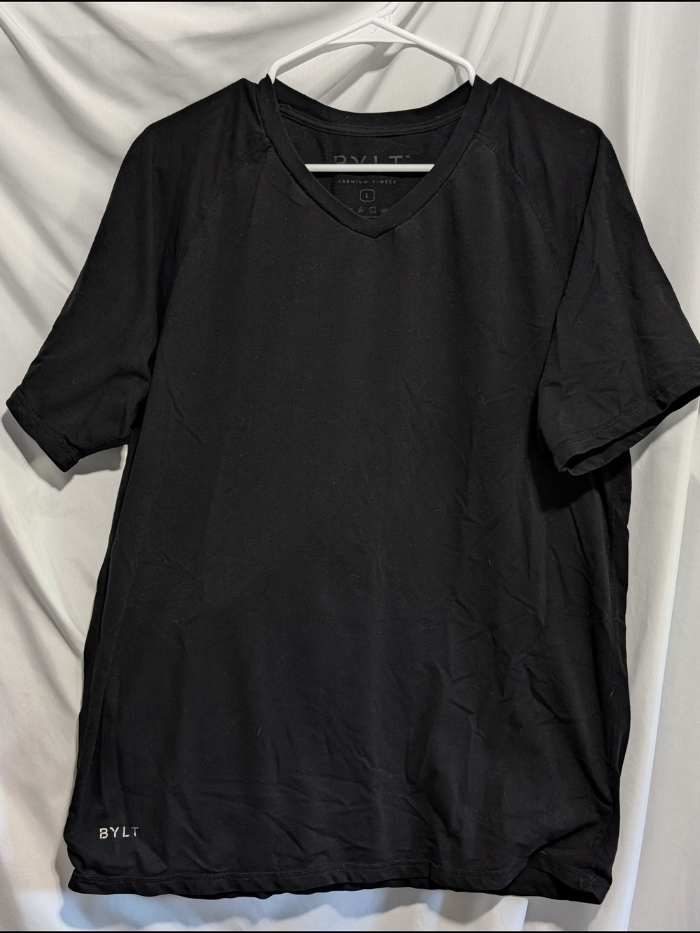 BYLT Basics Men's Black V-Neck Short Sleeve Tee